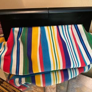 Nine West striped canvas clutch